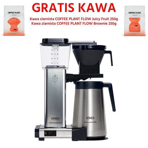 Ekspres do kawy Moccamaster KBGT 741 Aluminium Polished Silver z termosem + GRATIS KAWA 2x250g - opinie w konesso.pl