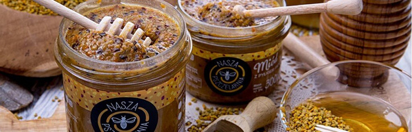Miód z pyłkiem pszczelim Nasza Pszczelarnia 270g