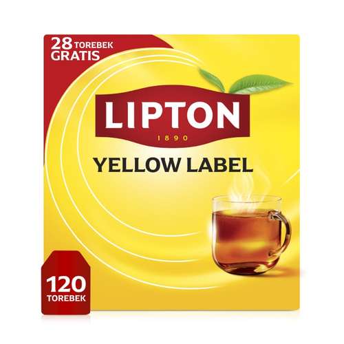 Herbata czarna Lipton Yellow Label 92 torebki + 28 GRATIS - opinie w konesso.pl