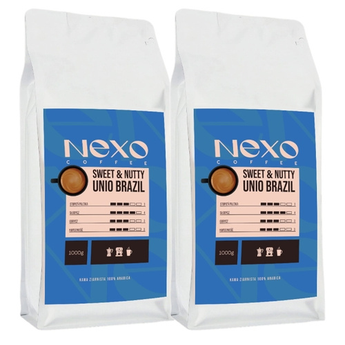 ZESTAW - Kawa ziarnista NEXO Coffee Unio Brazil 2x1kg