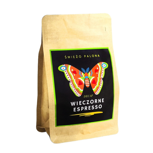 Kawa ziarnista Świeżo Palona Wieczorne Espresso Ethiopia Guji Washed CO2 - Bezkofeinowa 250g – NIEDOSTĘPNY