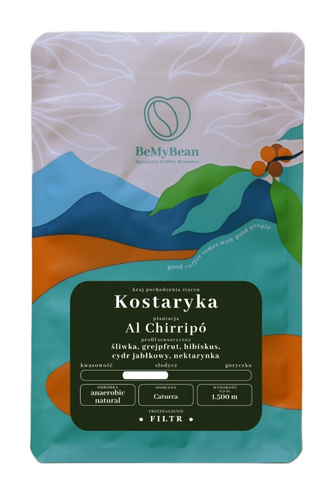Kawa ziarnista BeMyBean Kostaryka Al Chirripo 250g – NIEDOSTĘPNY