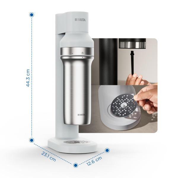 Saturator do wody gazowanej BRITA sodaTRIO - Biały