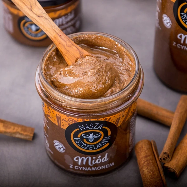 Miód z cynamonem Nasza Pszczelarnia 420g