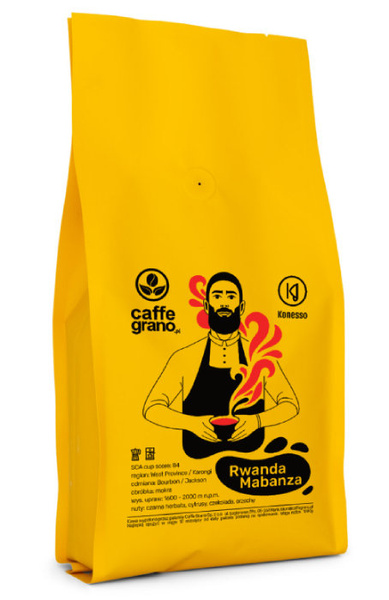 Kawa ziarnista Caffe Grano Rwanda Mabanza 1kg - NIEDOSTĘPNY