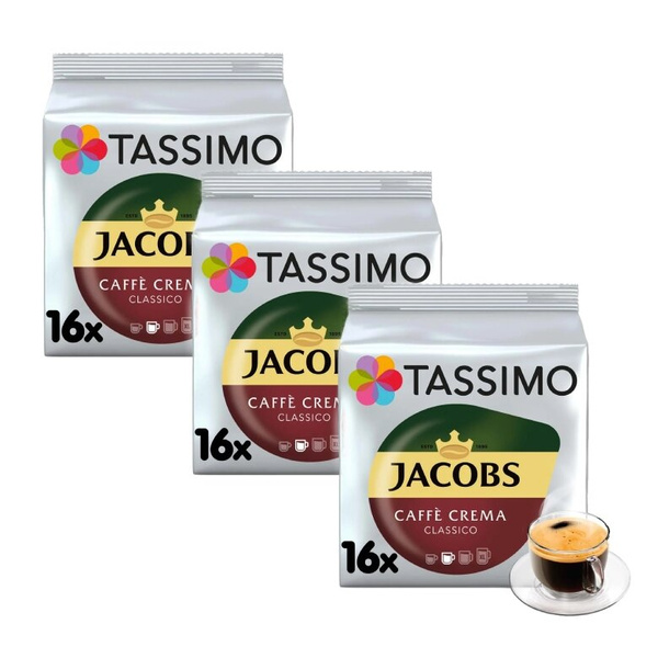 ZESTAW - Kapsułki Tassimo Jacobs Caffe Crema Classico 3x16 szt.