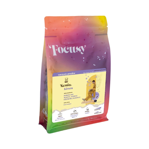 Kawa ziarnista Focusy KENIA Kiruru - soczysty przelew 250g – NIEDOSTĘPNY
