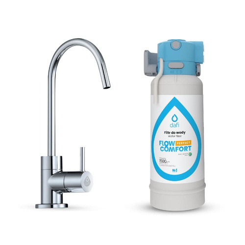 System filtrujący Dafi Flow Comfort Perfect D1 + kran do wody filtrowanej ALTO - Chrom