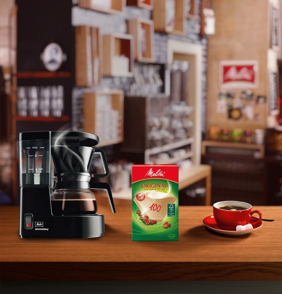 Ekspres przelewowy Melitta Aromaboy 1015-02 - Czarny + 250G KAWY GRATIS