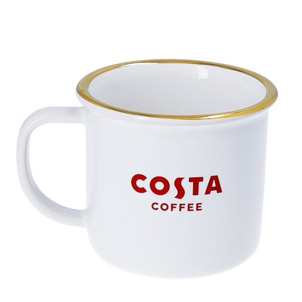 Emaliowany kubek z kolekcji Costa Coffee 180 ml - wzór 4 – NIEDOSTĘPNY
