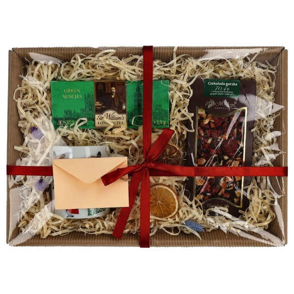 Zestaw prezentowy na urodziny - Kubek, czekolada i herbata