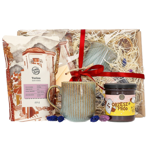 Zestaw prezentowy dla mamy z kawą i kremem