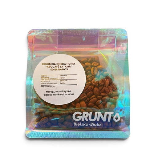Kawa ziarnista Grunt Kolumbia Geisha Honey Asocafe Tatama Edier Ramos 150g