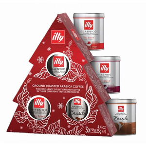 ZESTAW Kawa mielona Illy Christmas Tree 3x125g