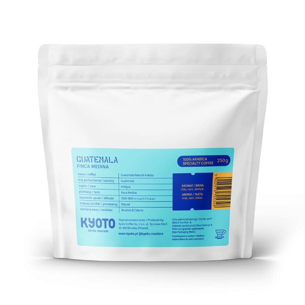 Kawa ziarnista KYOTO Guatemala Finca Medina 250g – NIEDOSTĘPNY
