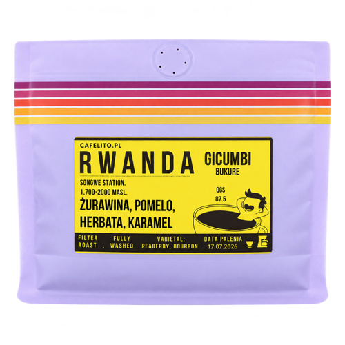 Kawa ziarnista Cafelito Rwanda Gicumbi Bukure 250g