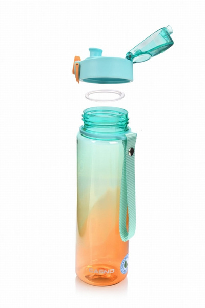 OUTLET - Butelka na wodę Casno Aura 560 ml - Zielono-pomarańczowa