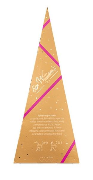 Czarna herbata Sir Williams Tea Ceylon Gold - Piramida 15x2g