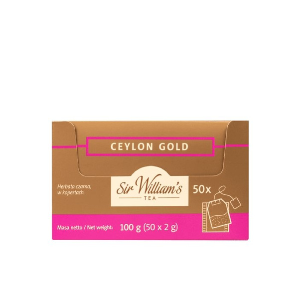 Czarna herbata Sir Williams Tea Ceylon Gold 50x2g