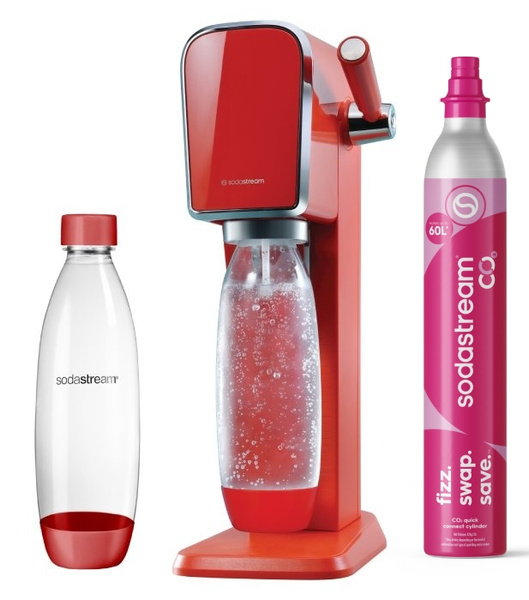 Saturator do wody gazowanej SodaStream Art - Mandarin Red zestaw startowy