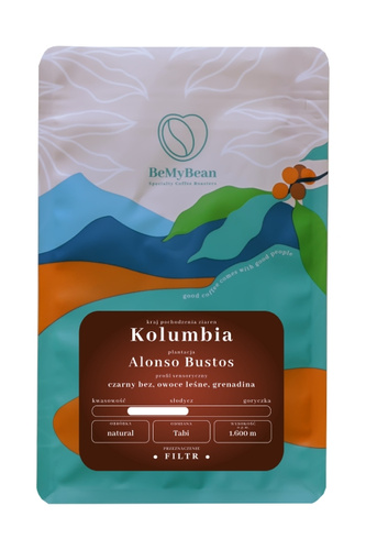 Kawa ziarnista BeMyBean Kolumbia Alonso Bustos 250g  – NIEDOSTĘPNY