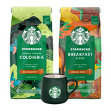 ZESTAW - Kawa ziarnista STARBUCKS® Single Origin Colombia 450g + Kawa ziarnista STARBUCKS® Breakfast Blend + Kubek Starbucks 80 ml