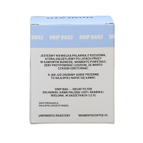 Dripbagi Momento Filter Decaf - bezkofeinowa 7x12g