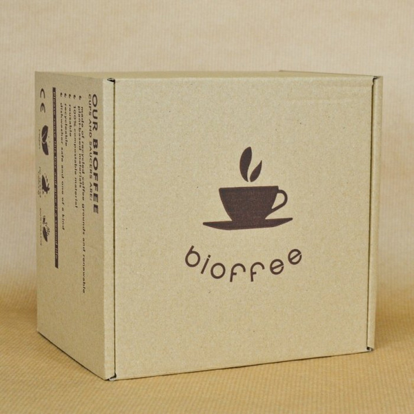 Filiżanki z fusów kawowych BIOFFEE 210 ml - 2 sztuki