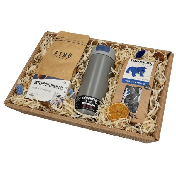 Zestaw prezentowy dla mężczyzny - Kubek termiczny, kawa i herbata