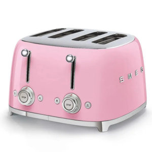 Toster na 4 kromki SMEG TSF03PKEU - Różowy