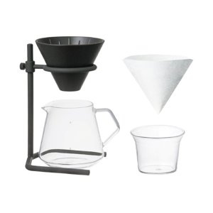 Stacja Kinto Slow Coffee Style 4 filiżanki - Czarna - opinie w konesso.pl