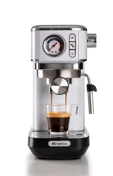 Ekspres do kawy Ariete Perfetto Slim Metal Manometro Moderna 1381/44 - Biały