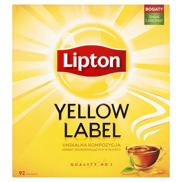 Herbata czarna Lipton Yellow Label 92x2g