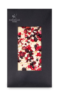 Czekolada biała z porzeczkami i jabłkiem Karmello 100g - NIEDOSTĘPNY