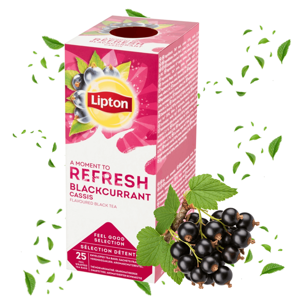 Czarna aromatyzowana herbata Lipton Classic Blackcurrant 25x1,6g