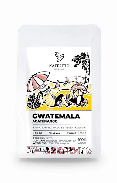 Kawa ziarnista Kafejeto Palarnia Wakacyjna Gwatemala Acatenango 250g - NIEDOSTĘPNY