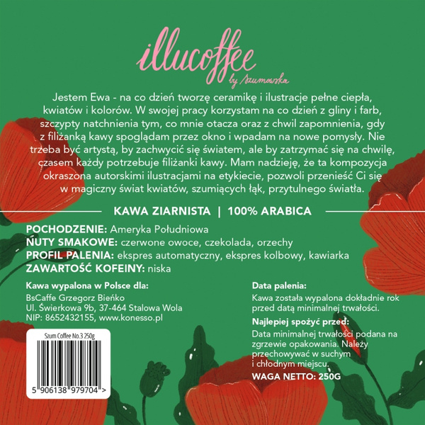 Kawa ziarnista illucoffee by szumowska Na polu maków 250g