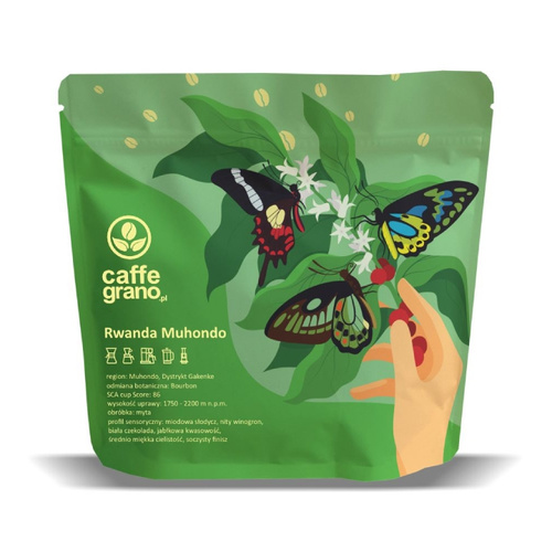 Kawa ziarnista Caffe Grano Rwanda Muhondo 250g – NIEDOSTĘPNY