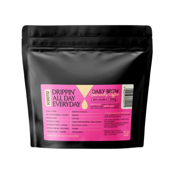 Kawa ziarnista KYOTO Drippin All Day - Burundi Kayanza - 250g - NIEDOSTĘPNY