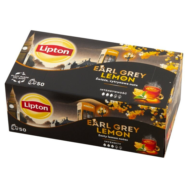 Herbata czarna Lipton Earl Grey Lemon 50x2g