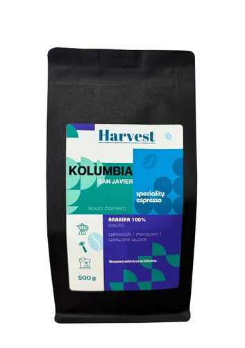 Kawa ziarnista Harvest Kolumbia San Javier - Speciality Espresso 500g – NIEDOSTĘPNY - opinie w konesso.pl
