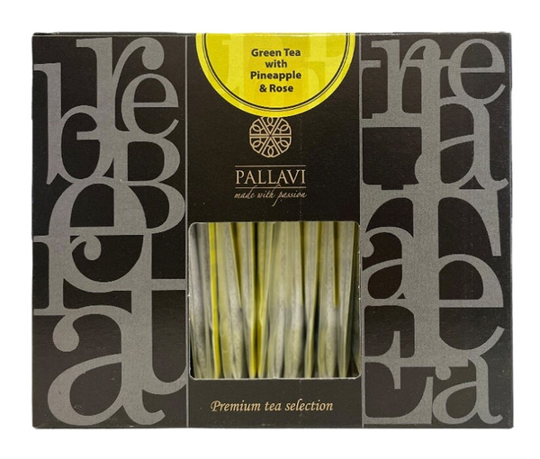 Herbata zielona Pallavi Green & Rose z ananasem i różą  25x4g 