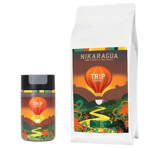 ZESTAW - Kawa ziarnista Trip Coffee Nikaragua 1kg + kubek termiczny