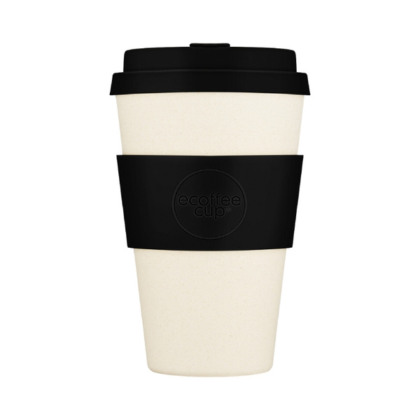 Kubek na wynos Ecoffee Cup Solid Colours Black Nature 400ml - Biały