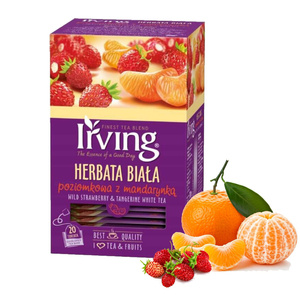 Herbata biała Irving Poziomkowa z mandarynką 20x1,5g
