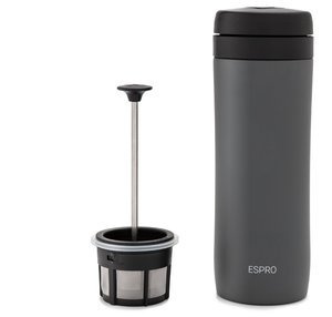 Espro Travel Coffee Press 300 ml - Szary – NIEDOSTĘPNY - opinie w konesso.pl