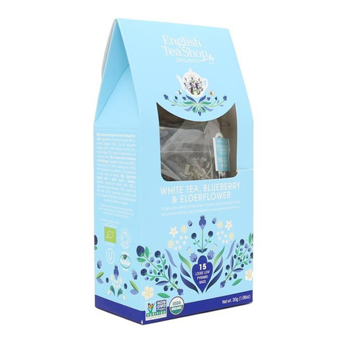 Biała herbata English Tea Shop White Tea Blueberry & Elderflower 15x2g
