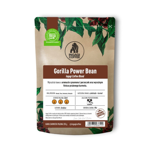 Kawa ziarnista Ingagi Coffee Gorilla Power Bean 250g