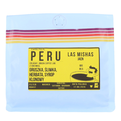 Kawa ziarnista Cafelito Peru Las Mishas Jaen 250g