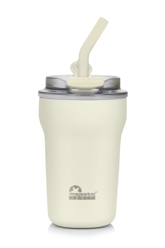 Kubek termiczny Majestic Sport Hoody 420 ml - Biały - opinie w konesso.pl